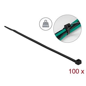 DELOCK Kabelbinder hohe Zugfestigkeit L200xB4,8mm 100St. sw