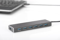 DIGITUS USB-Hub    7-Port 3.0->7xA3.0 m.Netzteil     schwarz