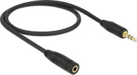 DELOCK Klinkeverl. 3,5mm -> 3,5mm St/Bu 0.50m schwarz