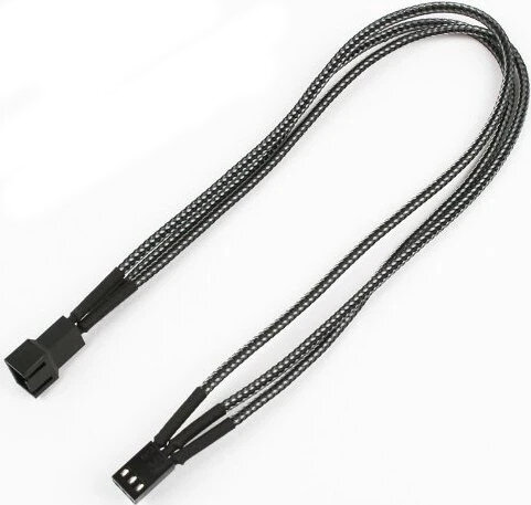Nanoxia Kabel 3-Pin Verlängerung, 30 cm, Single, carbon