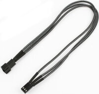 Nanoxia Kabel 3-Pin Verlängerung, 30 cm, Single, carbon