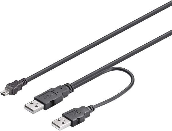 S-Conn Y-Kabel 2xUSB-A/Mini-B