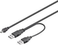 S-Conn Y-Kabel 2xUSB-A/Mini-B