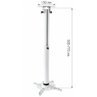 Techly Profi Deckenhalterung f. Beamer,ausziehbar,50-77cm,w.