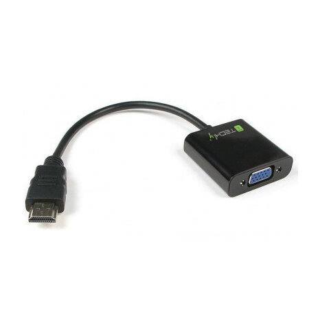 Techly HDMI zu VGA Konverter HDCP kompatibel schwarz