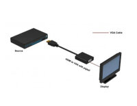 Techly HDMI zu VGA Konverter HDCP kompatibel schwarz