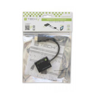 Techly HDMI zu VGA Konverter HDCP kompatibel schwarz