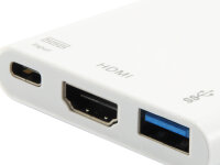 Equip USB-C 3.0 3in1 Hub HDMI / USB 3.0 Port Replikator 60W 15cm Kabel weiß