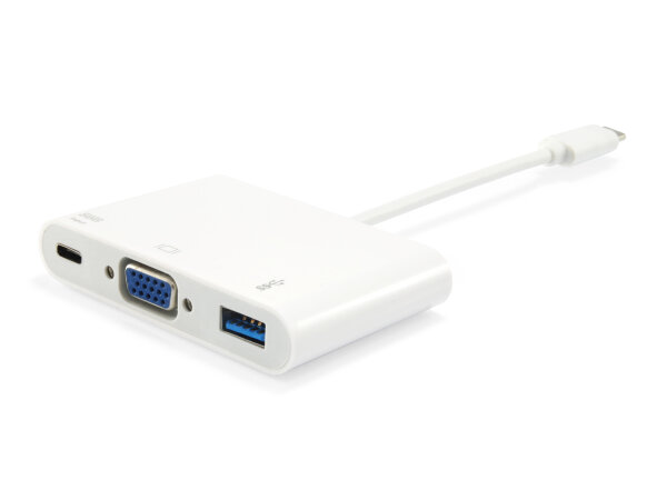 Equip Dock  3-1 USB-C->VGA,USB-A,60W USB-C             0.15m
