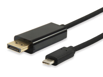 Equip Adapter USB-C Stecker -> DisplayPort Stecker 4K / 60Hz 1.8m PVC Polybeutel USBC DP schwarz
