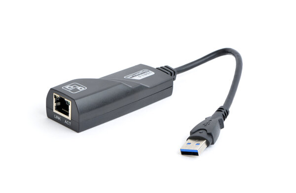 Gembird USB 3.0 -> Gigabit LAN + Flash-Speicher Adapter schwarz