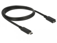 DELOCK Verlängerungskabel USB-C Stecker -> Buchse SuperSpeed 1m schwarz