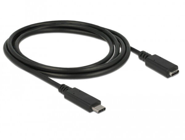 DeLOCK Super Speed USB 3.1 Stecker/Buchse USB-C Verlängerung 1.5m schwarz