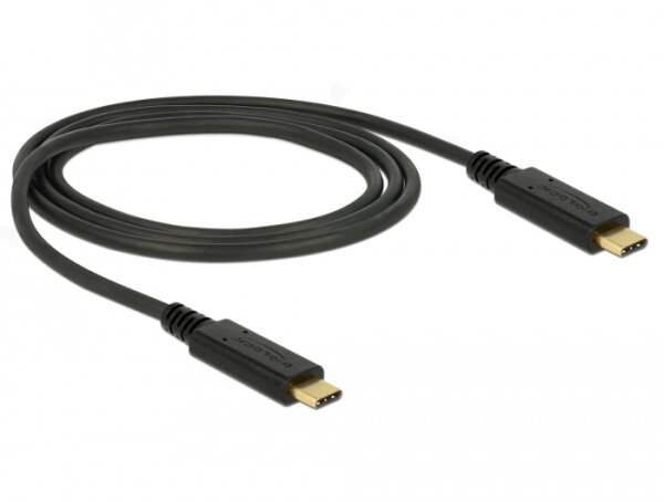 DELOCK Kabel USB 3.1 Gen2 C > C E-Marker 5A 1.0m schwarz