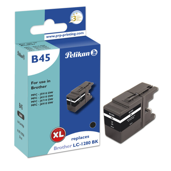 Pelikan Patrone Brother B45 LC1280XL bk schwarz remanufactured