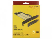 DELOCK PCIe-Card x4 > M2 KeyB + NVMe M.2 KeyM LowProfile