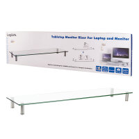 Logilink Monitorerhöhung/-Tisch aus Glas, extra breit