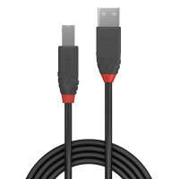 LINDY USB 2.0 Kabel Typ A/B Anthra Line M/M 1m