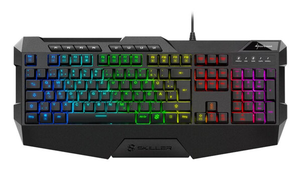 Sharkoon Skiller SGK4 Rubber Dome RGB USB Gaming Keyboard schwarz