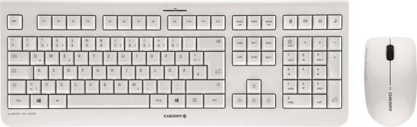 Cherry DW 3000 Wireless Desktop Funktastatur+Funkmaus QWWERTZ pale grey