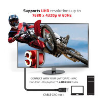 Club3D DisplayPort-Kabel 1.4 HBR3 32,4Gb/s   5m 8K60Hz St/St retail