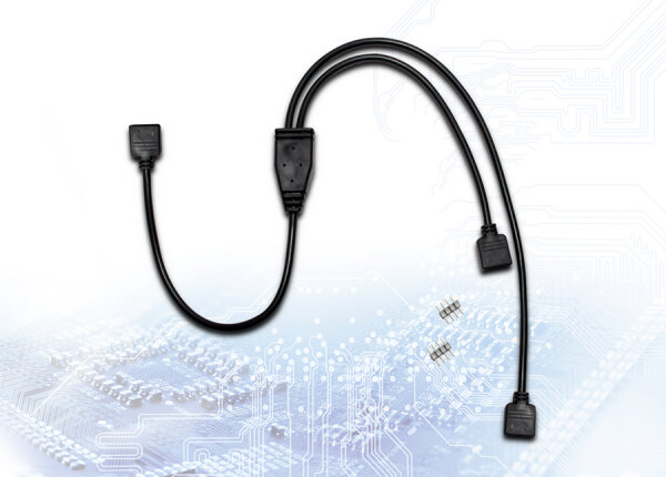 Inter-Tech Kabel RGB Verteiler, 2-fach