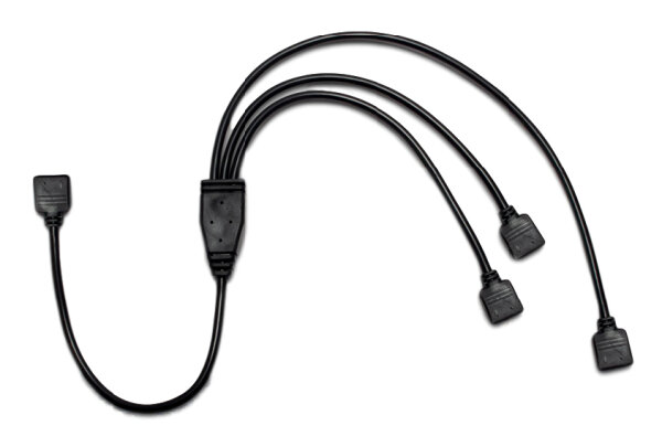 Inter-Tech 4pin RGB Verteiler 3-fach 48cm schwarz Y-Kabel Adapter
