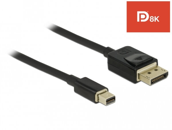 DELOCK Displayport Kab. miniDP St > DP St 8K 60Hz 2.00m schw