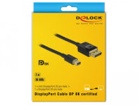 DELOCK Displayport Kab. miniDP St > DP St 8K 60Hz 2.00m schw