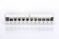 DIGITUS Patchpanel 1HE 12-Port Modular Desktop SOHO grau