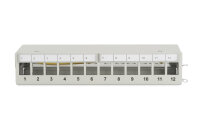 DIGITUS Patchpanel 1HE 12-Port Modular Desktop SOHO grau